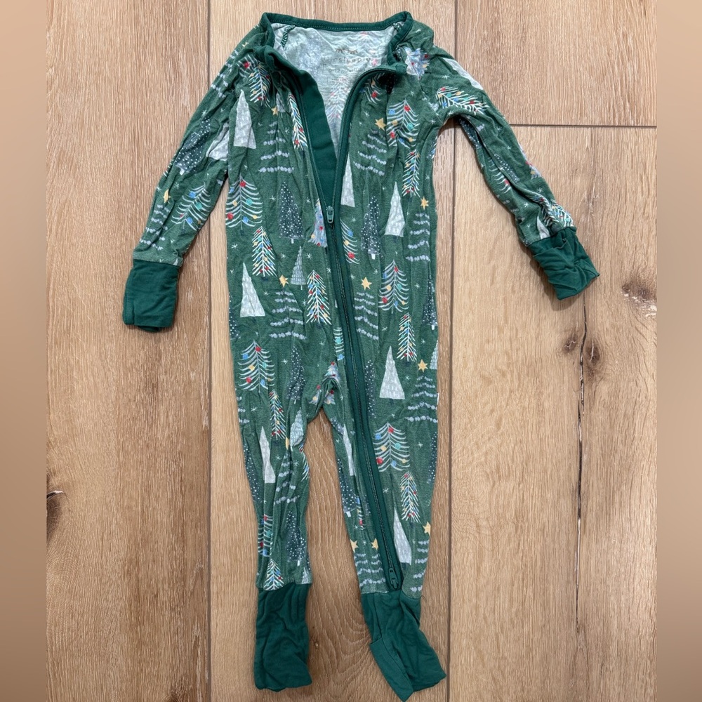 Little Sleepies Green Tree Print Kids PJs